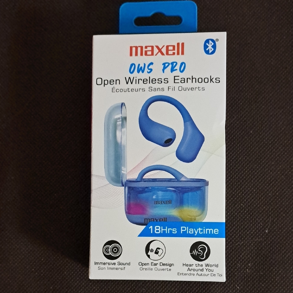 Maxell Blue Open Wireless Earhooks - Picture 2 of 11